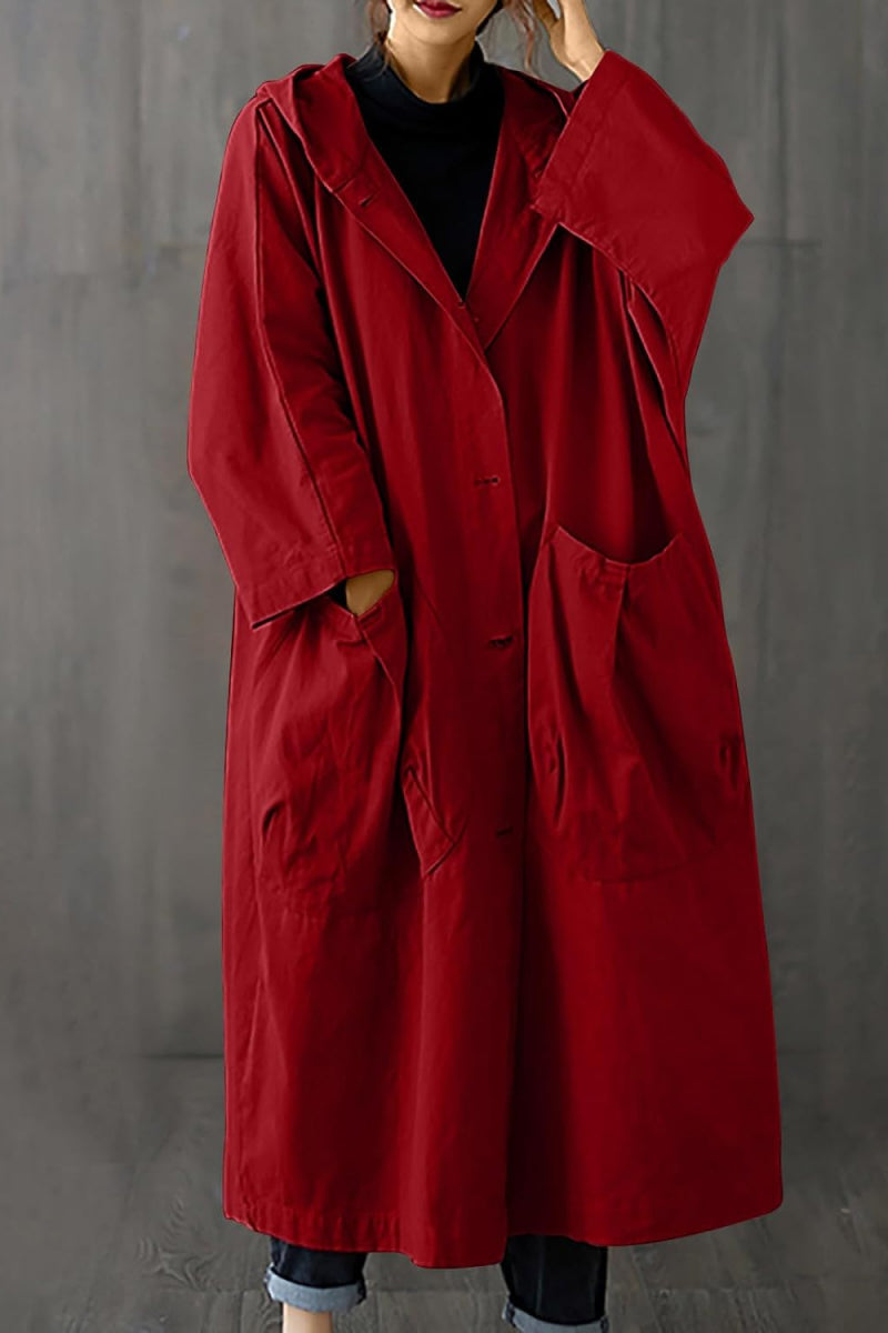 Nida | Oversized Windbreaker in Burgundy