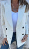 Nadja™ | Stylish long blazer - Klær & Tilbehør - White / S