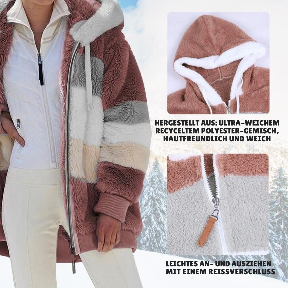 Vivi™ | Fashionable quilted jacket with contrasts - Blue / S