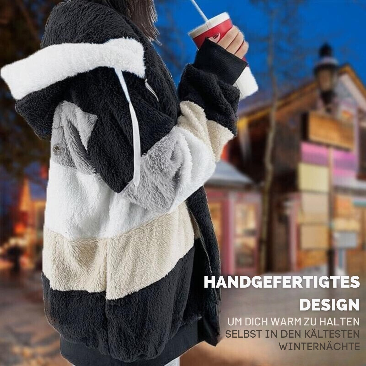 Vivi™ | Fashionable quilted jacket with contrasts - Blue / S