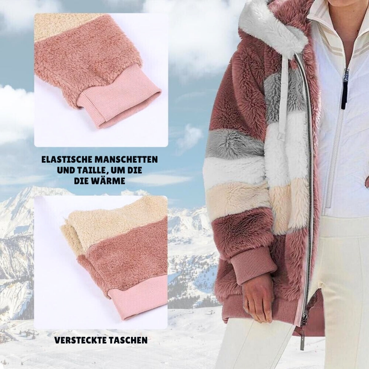 Vivi™ | Fashionable quilted jacket with contrasts - Blue / S