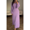 Elysia™ | Elegant maxi dress - Purple / S