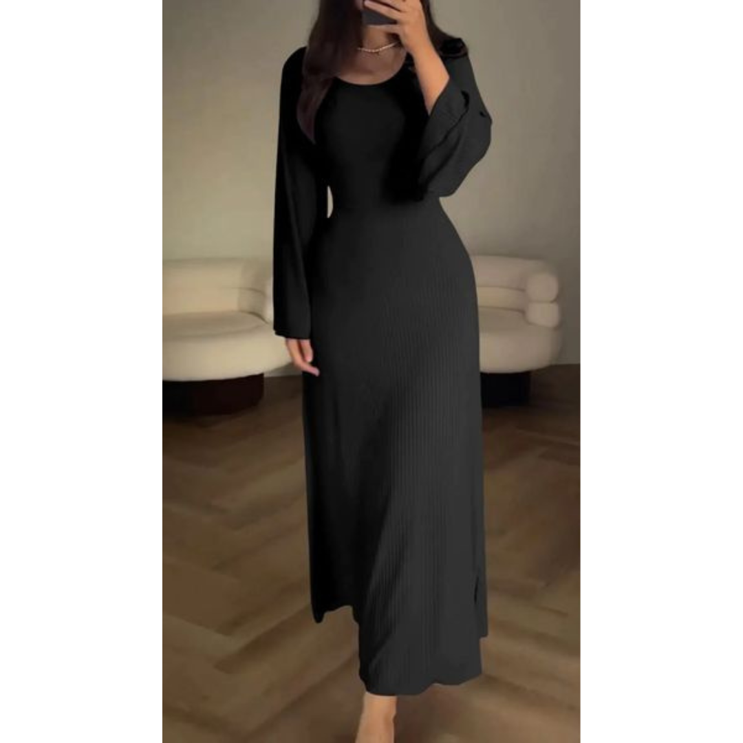Elysia™ | Elegant maxi dress - Black / S