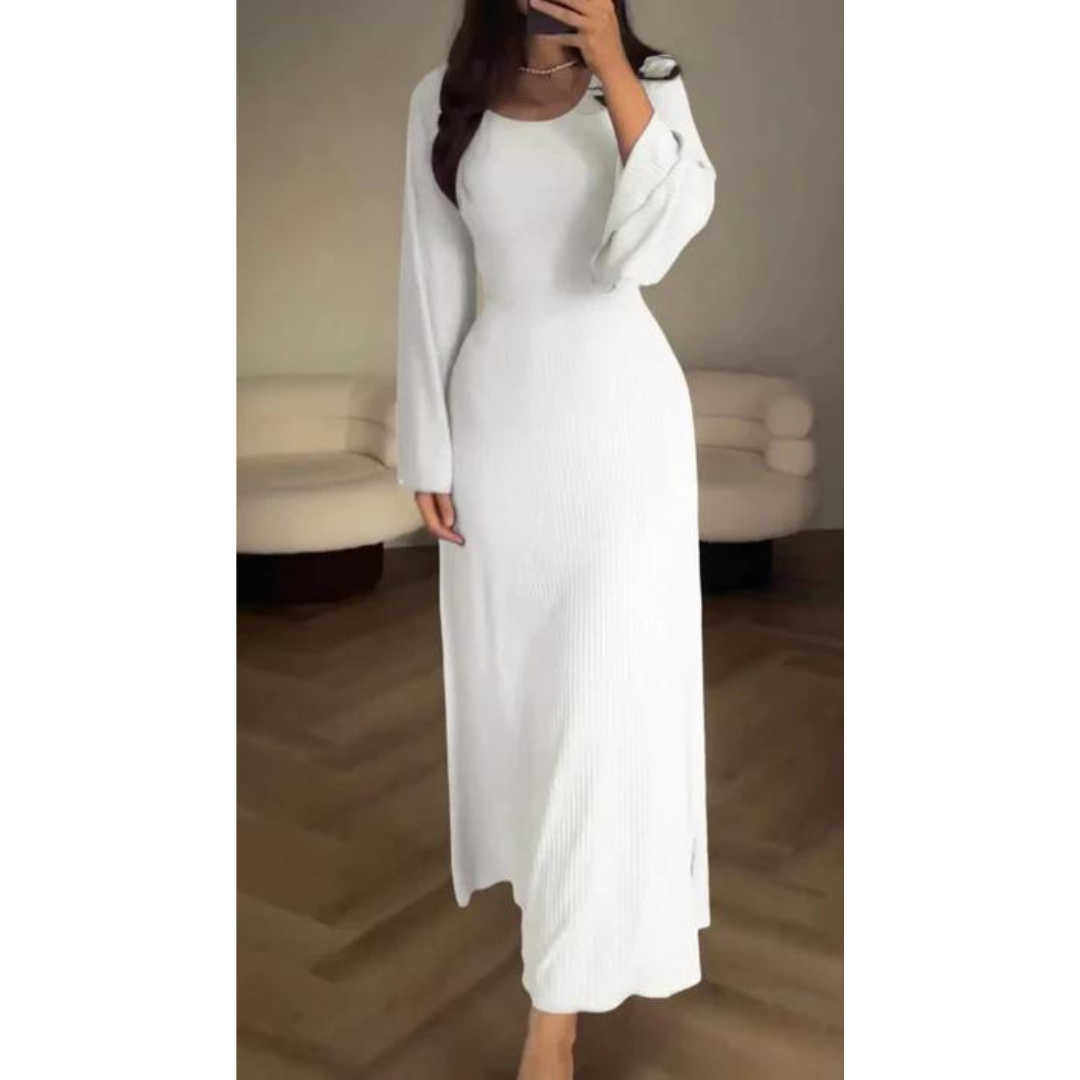 Elysia™ | Elegant maxi dress - White / S