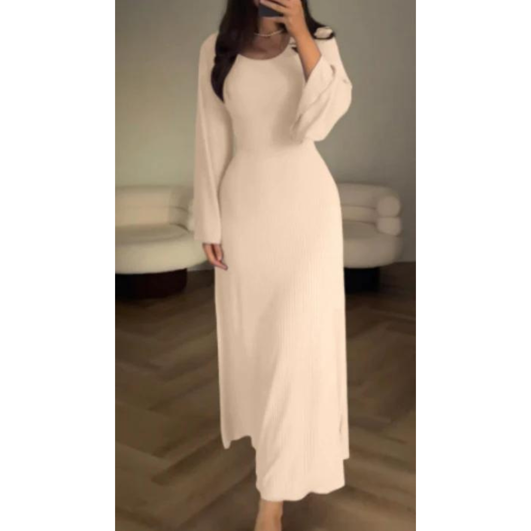 Elysia™ | Elegant maxi dress - Beige / S
