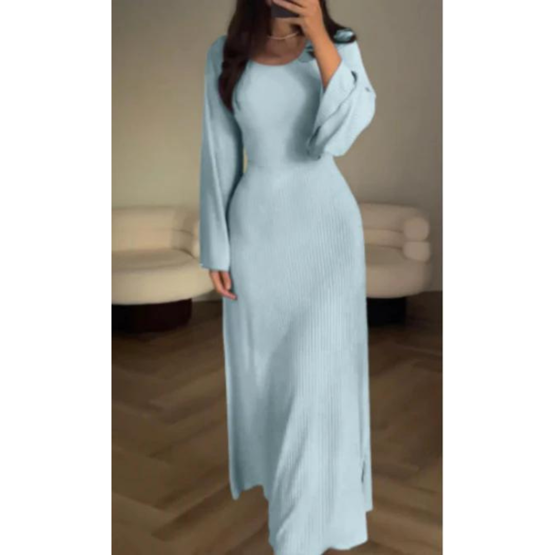 Elysia™ | Elegant maxi dress - Light blue / S