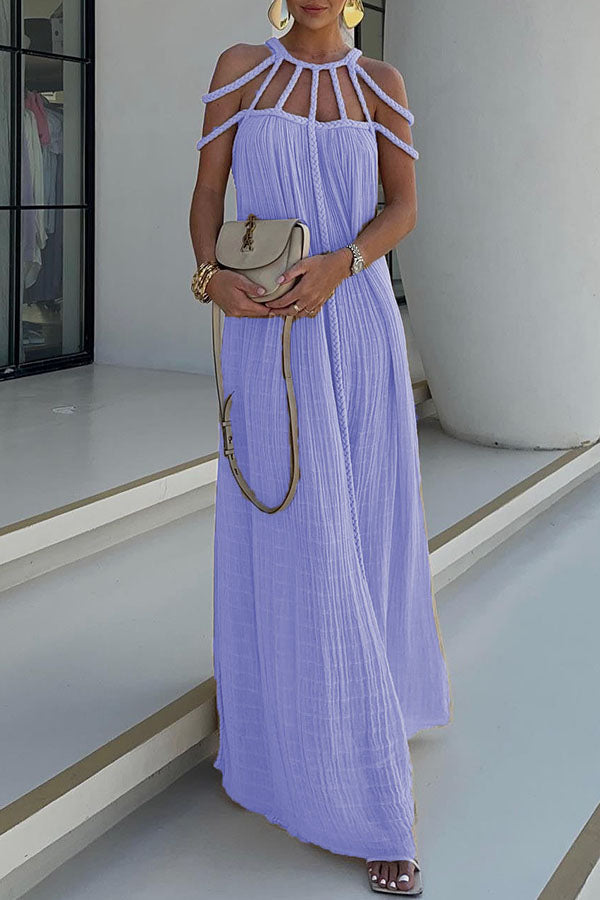Heidi | Modern Maxi Dress with Draping and Braids