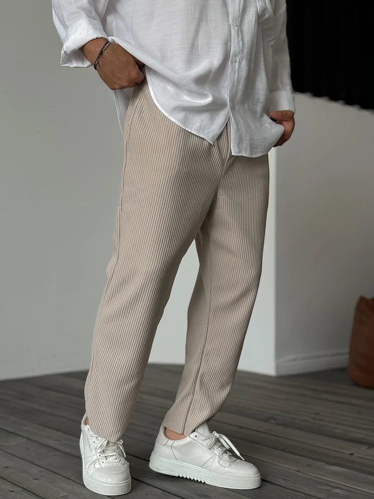 VALENTIN™ | Soft luxury men's trousers - Beige / S
