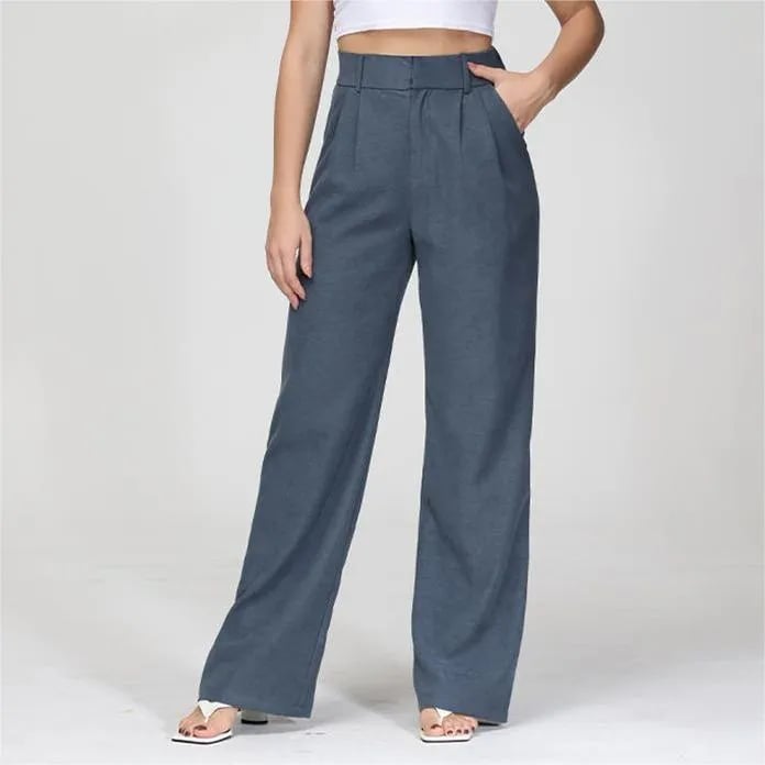 Soraka | Trousers with wide leg - Beauty - Grey / XS