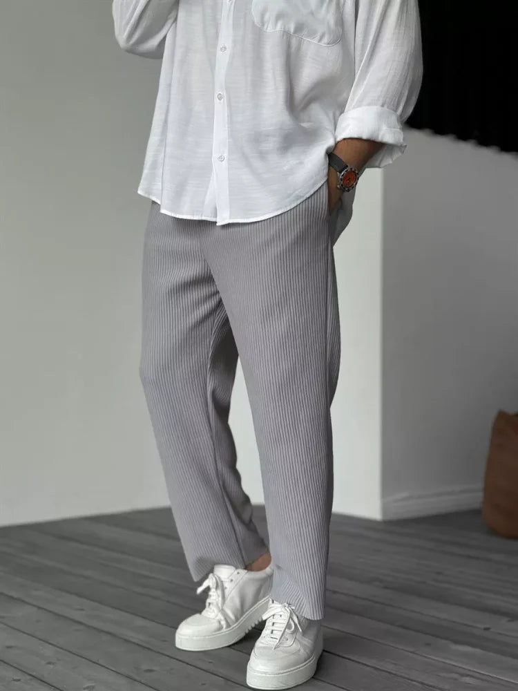 VALENTIN™ | Soft luxury men's trousers - Grey / S