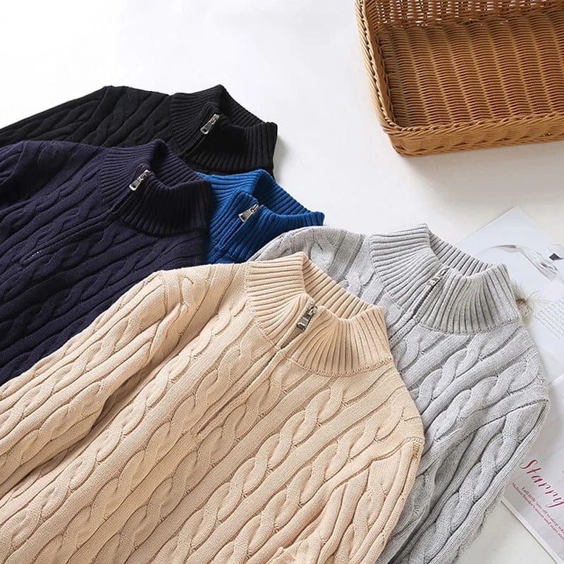 Danny™ | Nordic zip jumper - Beige / M