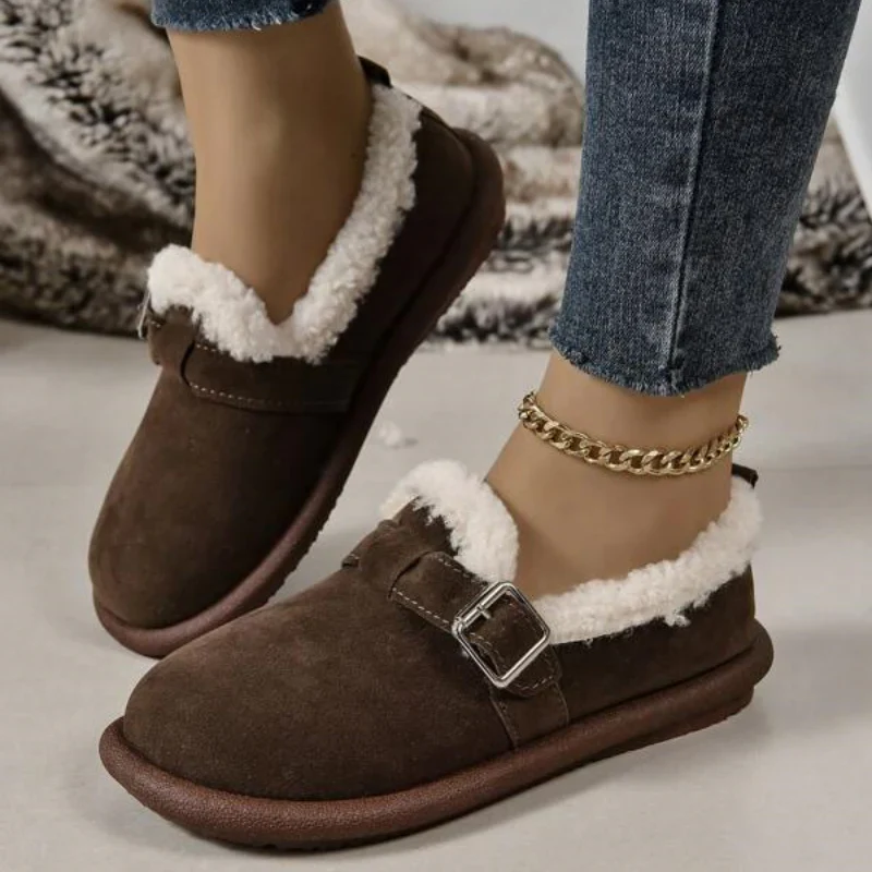 Krisa™ | Comfortable plush slipper slippers - coffee brown / 35