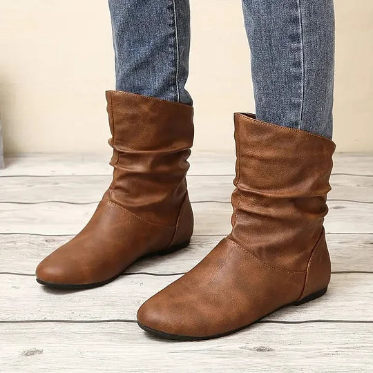 Delia™ - Exclusive leather boots - Black / 36