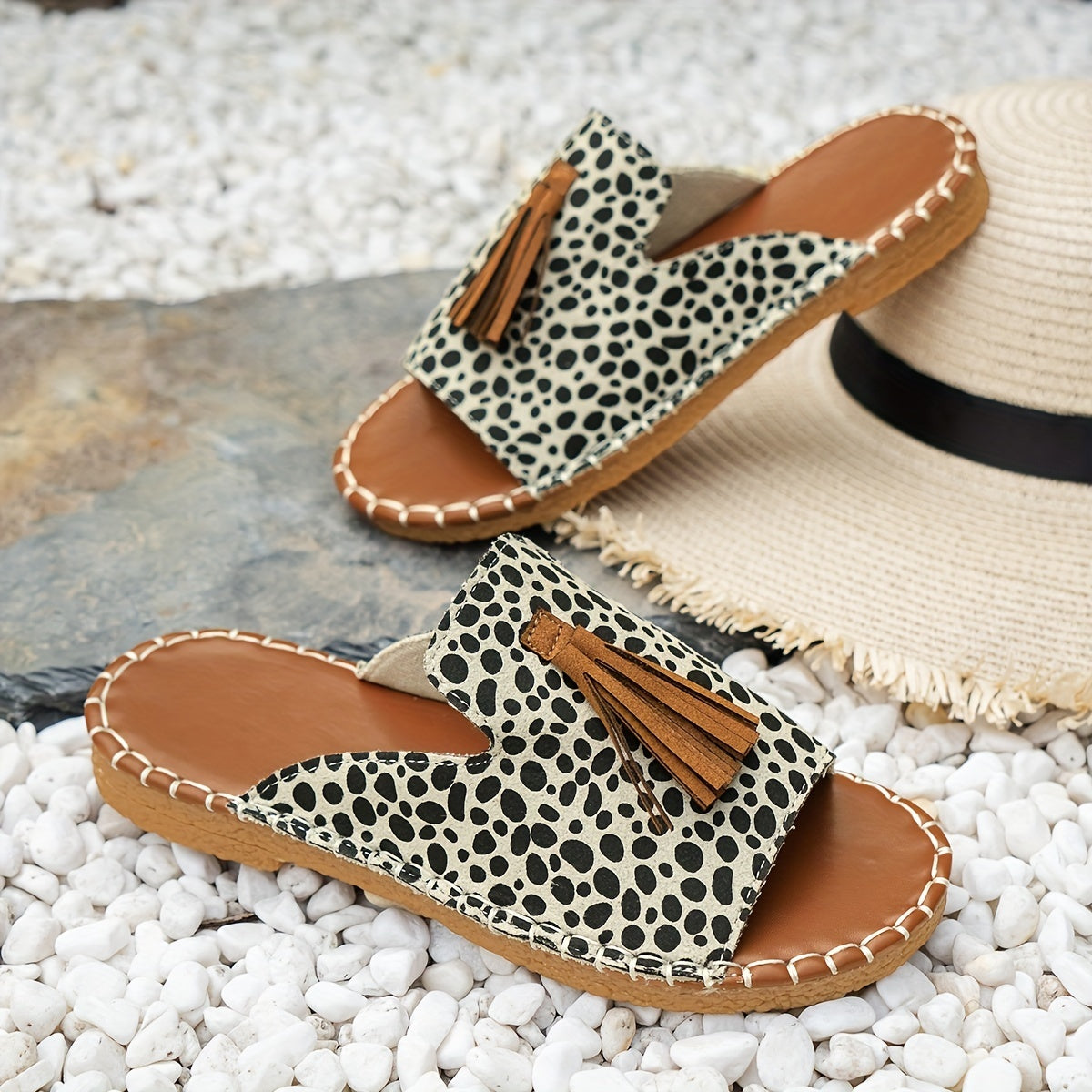 Priya | Fringe-Embellished Ethnic Flat Sandals