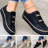 Levana™ - Fashionable trainers with chain design - Black / 36