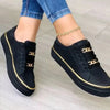 Levana™ - Fashionable trainers with chain design - Black / 36