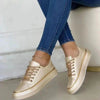 Levana™ - Fashionable trainers with chain design - Gold / 36