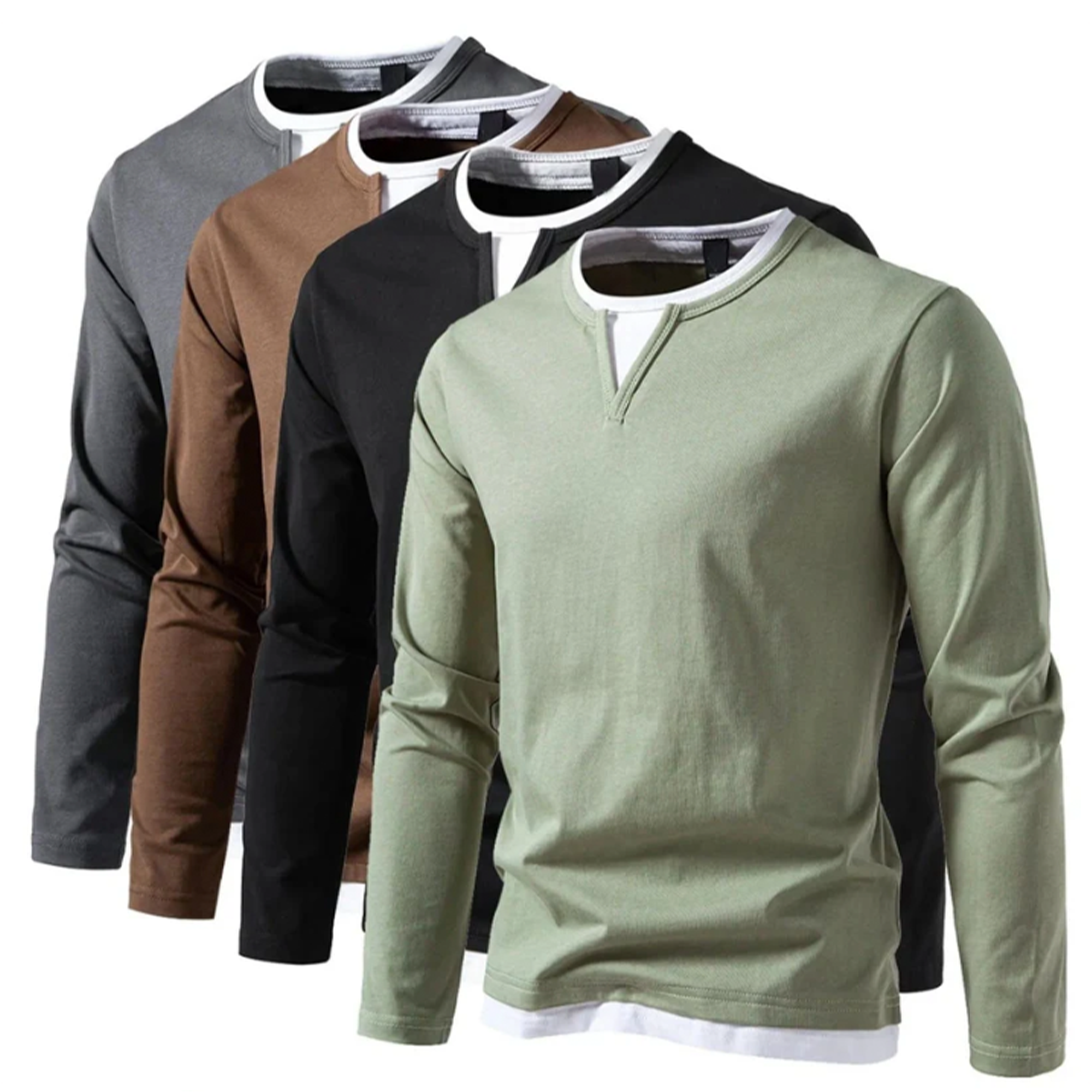 Jaron™ | Timeless Henley Long Sleeve - Black / S
