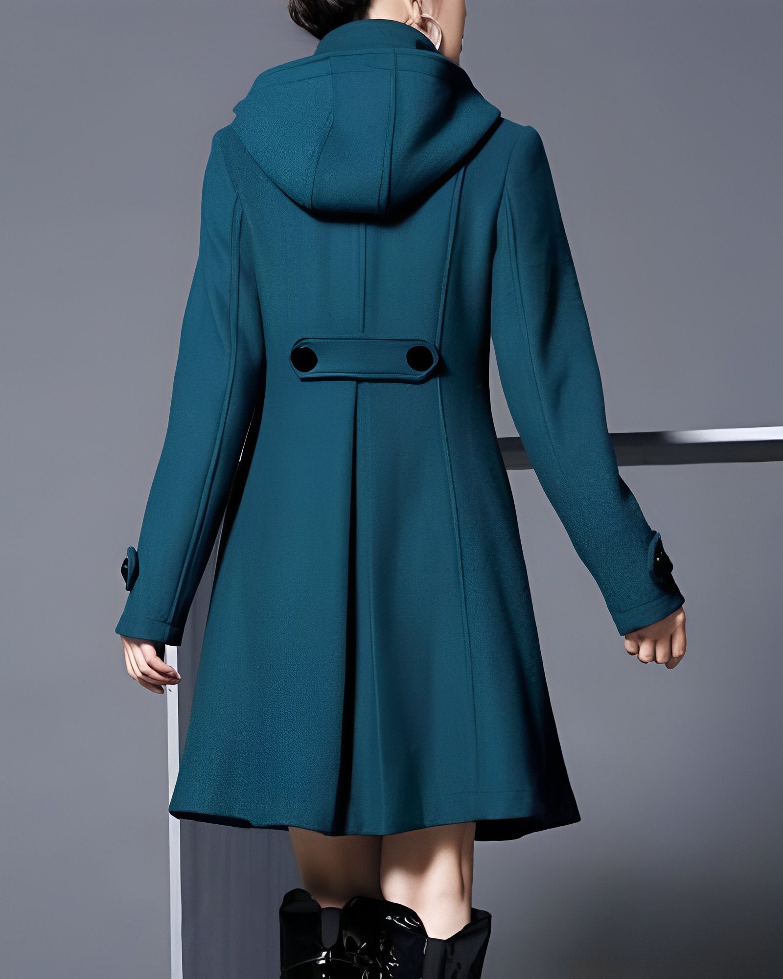 Amelia™ | Classic wool coat - Green / S