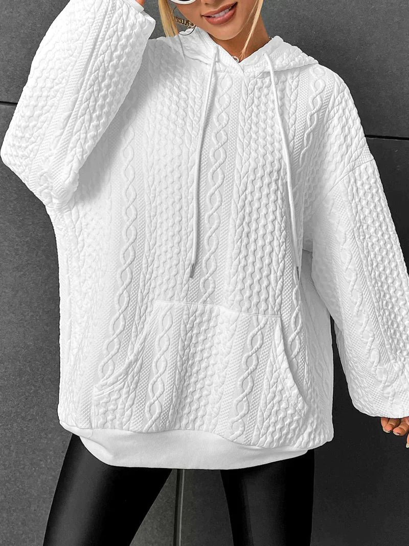 Malina™ | Cosy hoodie with drawstring - White / M