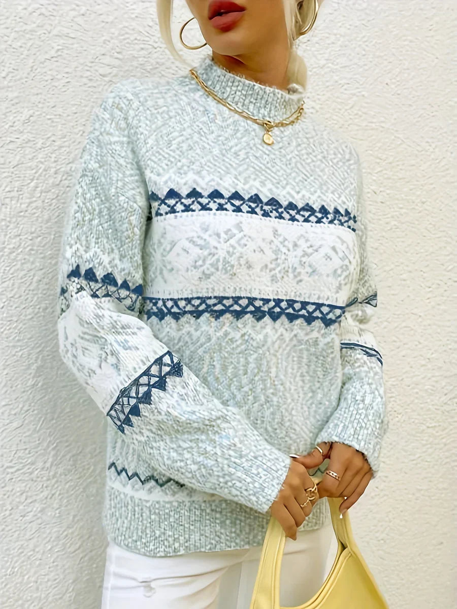 Nelia™ | Warming knitted jumper - Pastel blue / S