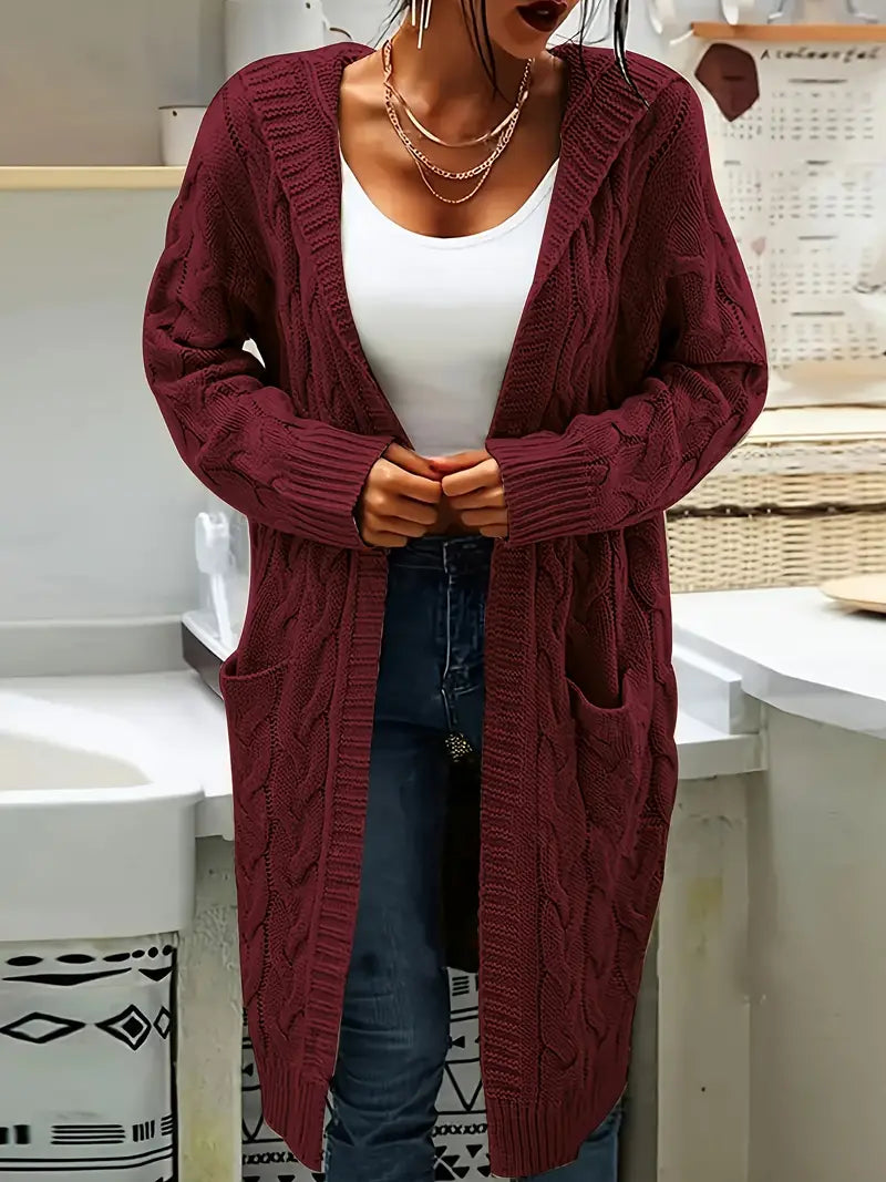 Isabell | Ladies cardigan with pockets - Red / S