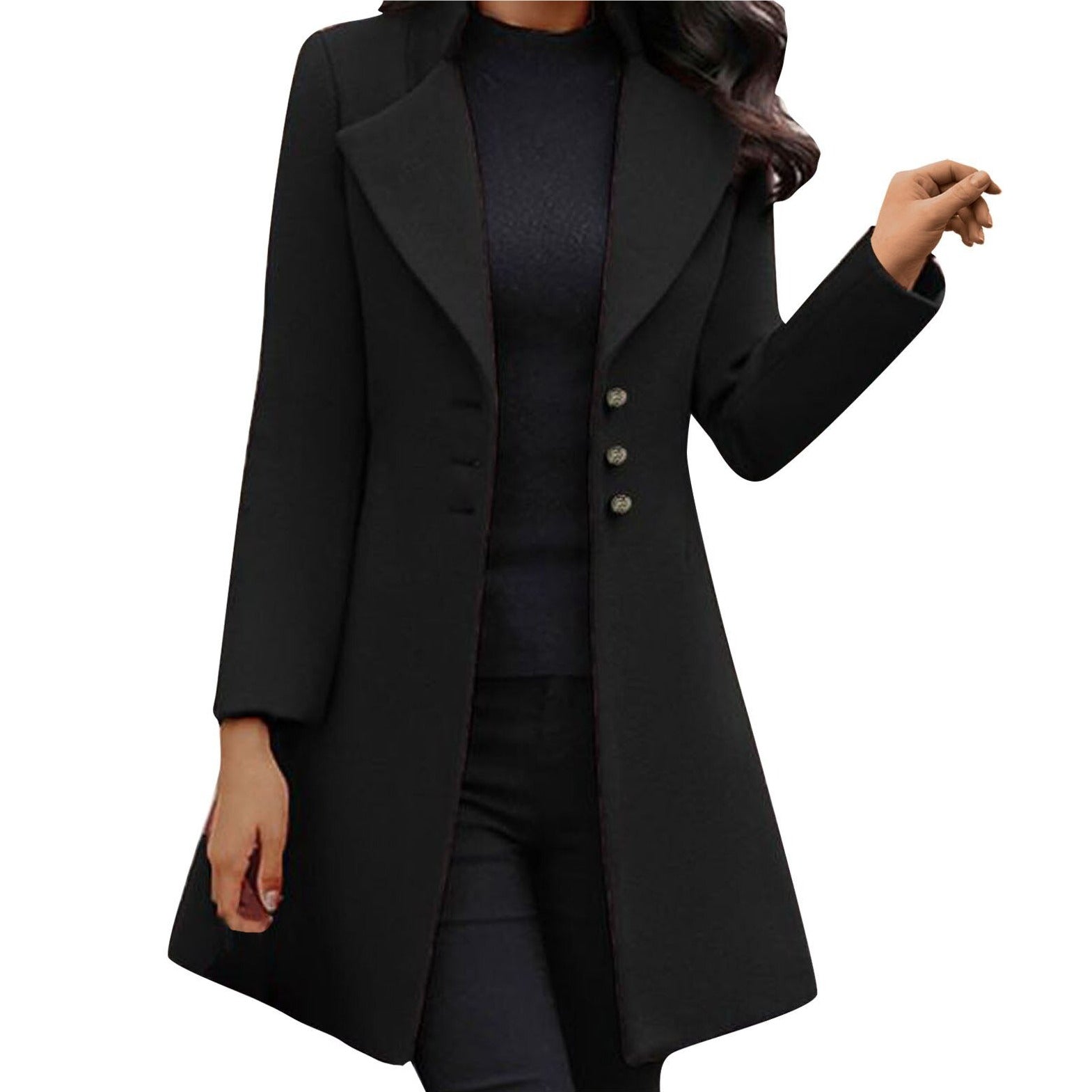 Faylin™ | Timeless autumn coat for women - Black / S
