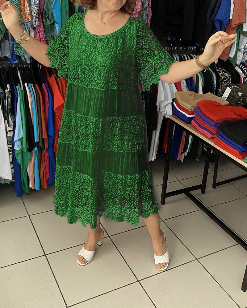 Maren | Summer dress with lace embroidery