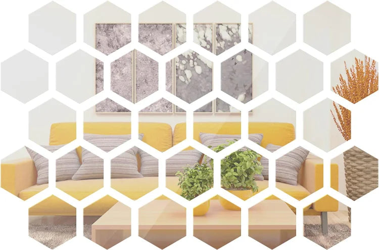 Honey mirror | Home decoration with honeycomb mirror made of acrylic | 50% OFF TODAY! - 80*70*40mm / 12 PIECES