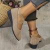 Kelle | Wedge Ballet Flats with Criss-Cross Straps