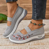 Saty | Embroidered Mesh Slip-On Shoes