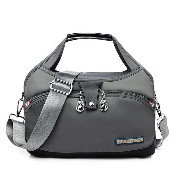 Zamira | Fashionable, stylish handbag with anti-theft protection - light grey