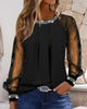 Jacky | Trendy mesh sequin top