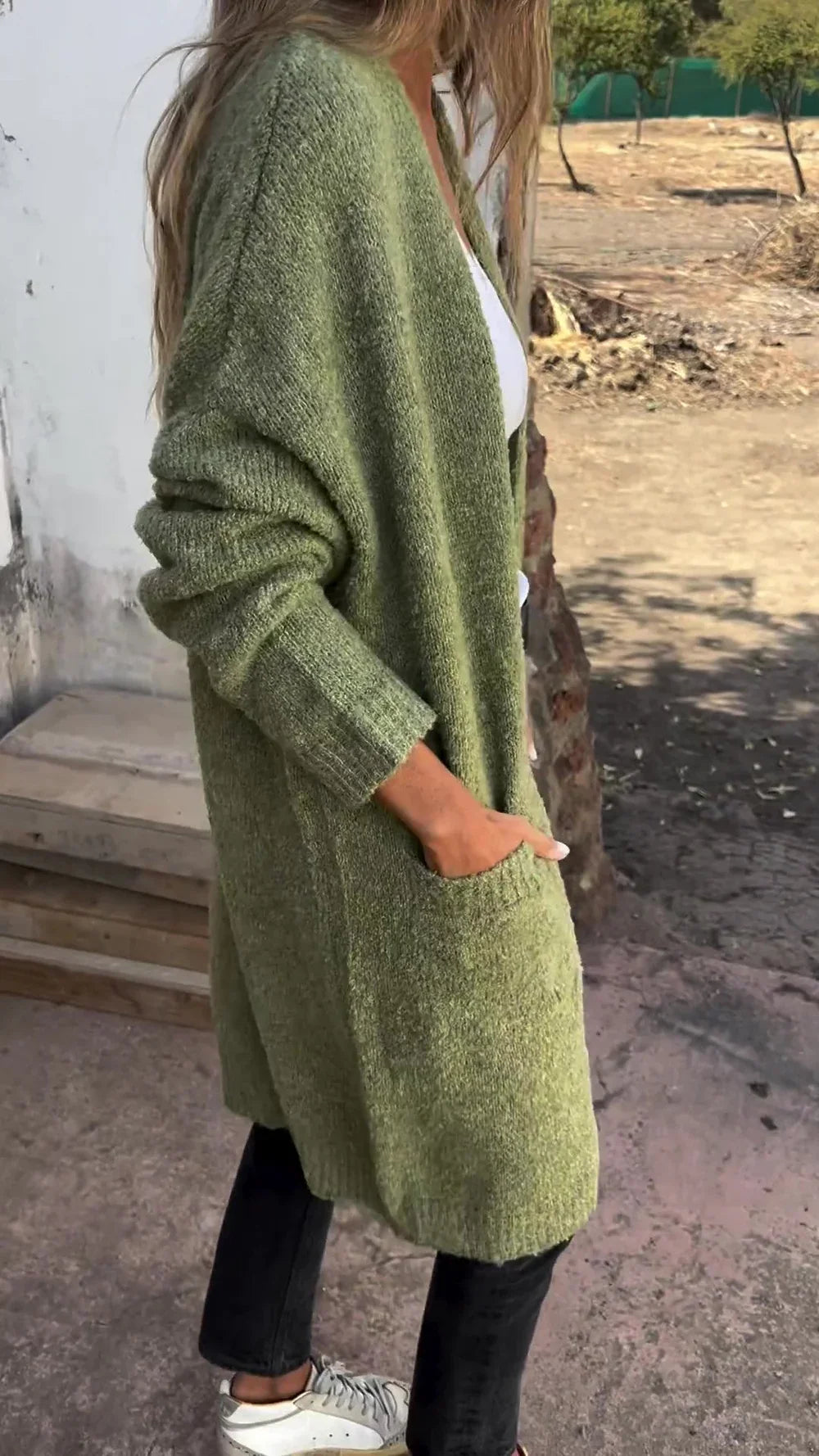 Helena™ | Cosy knitted coat - Kläder och Accessoarer - Green / S