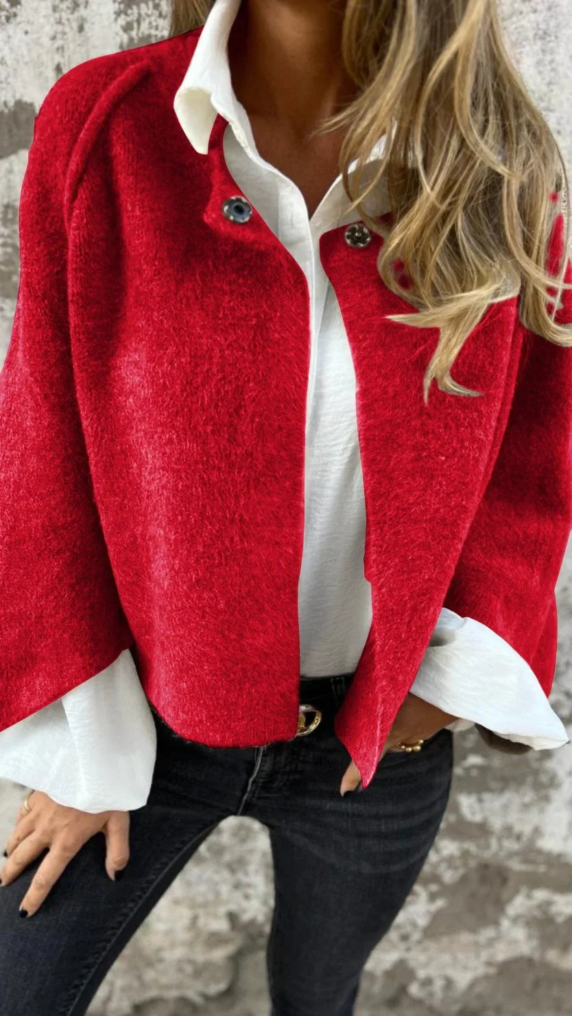 Marie | Elegant coat - Red / S