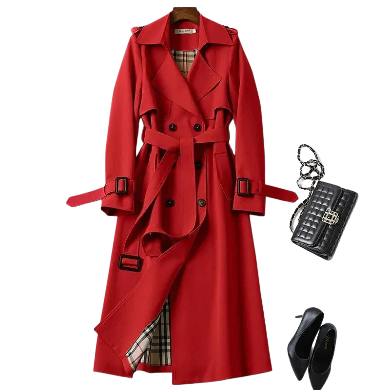 Eliana™ - Stylish coat - Red / S
