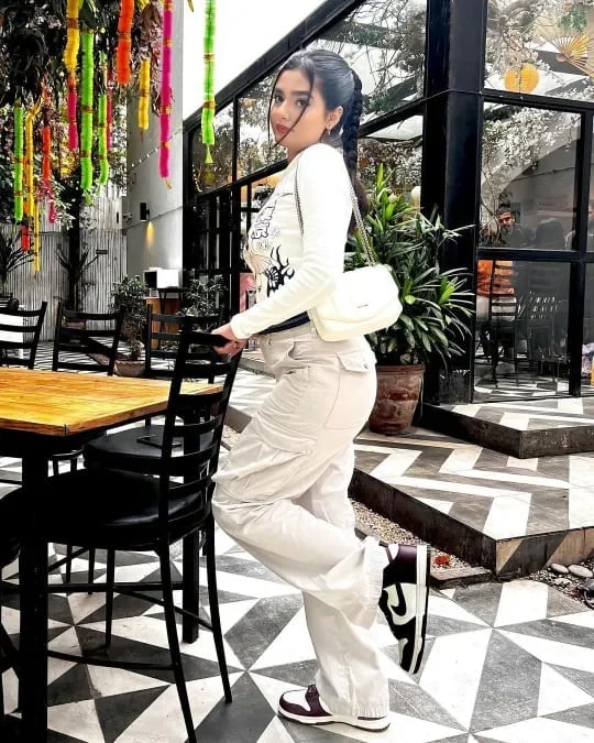 Freya™ | Fashionable cargo trousers - BLUE / S