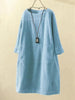 Jinx | Elegant Høstkjole - Light blue / S