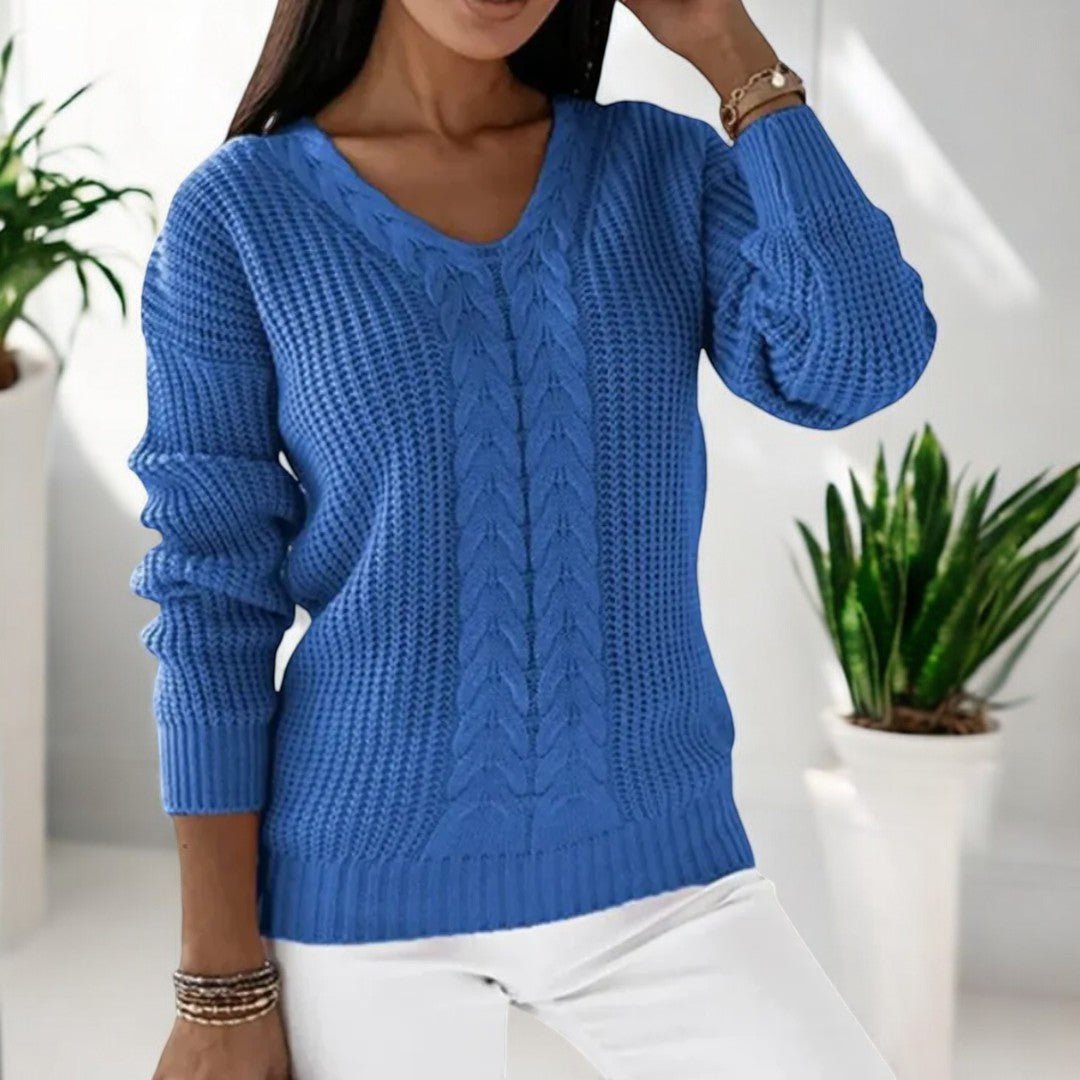 Freya™ | Scandi knitted jumper - 2408-R - Black / S