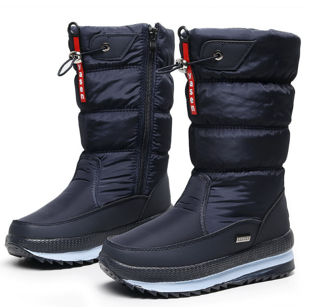 Stefi™ | Non-slip and waterproof faux fur snow boots - Blue / 36