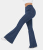 Zaira™ | High-waisted stretch flare trousers - denim indigo / S