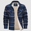 Benedikt™ | Lined checked shirt jacket - Blue-grey / S