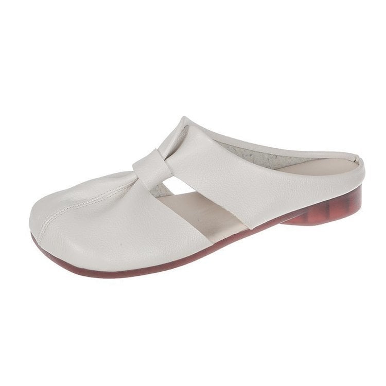 Kary | Women's Flat Mules with Bow and Knot