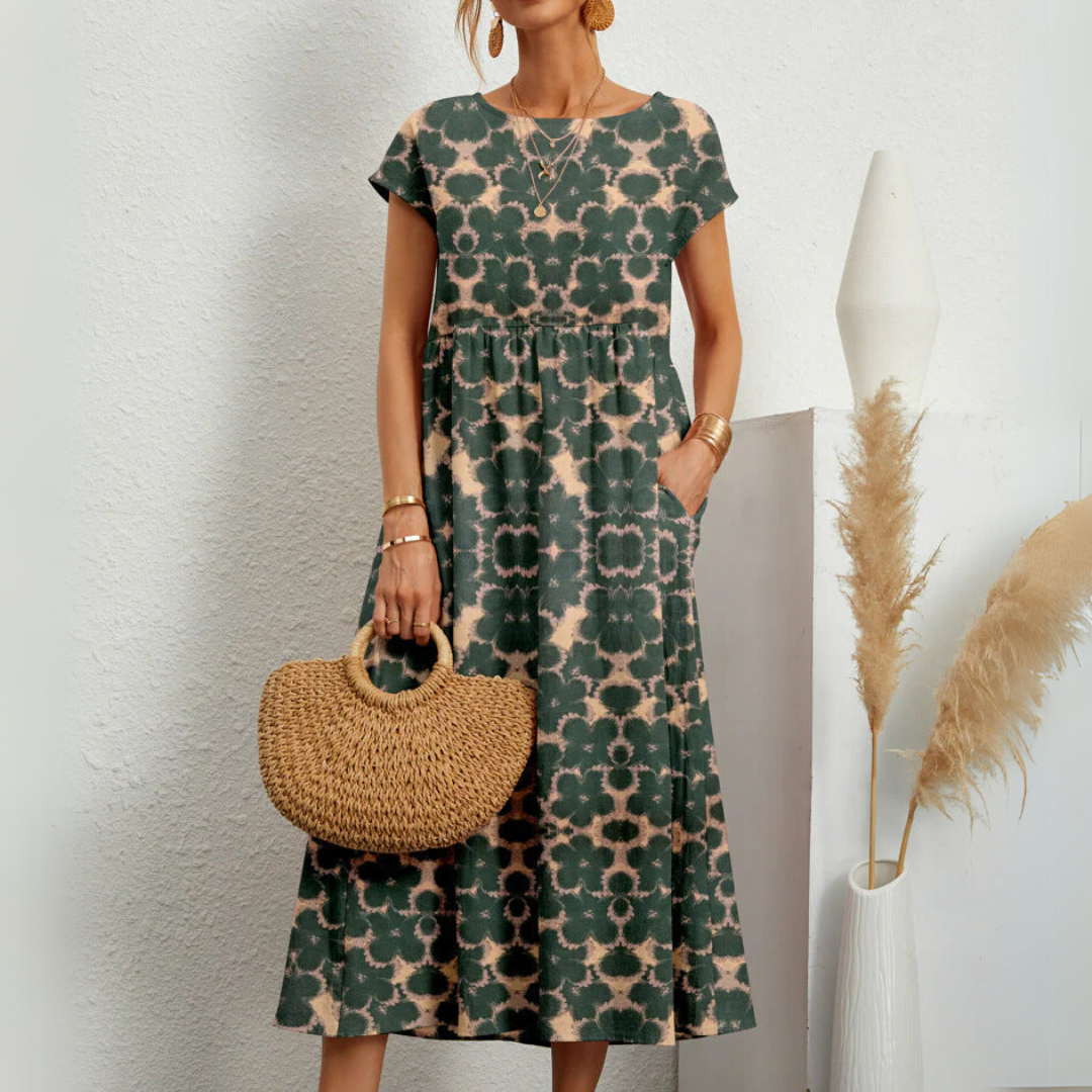 Esti | Floral Midi Dress in Boho Style
