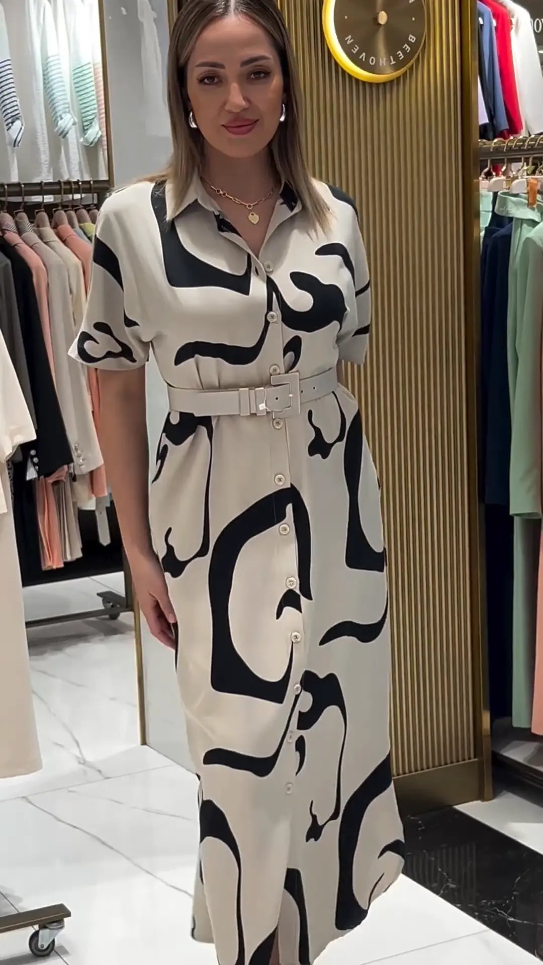 Marceline™ | Elegant Patterned Dress for Women