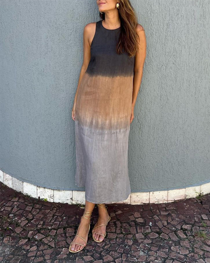 Tayla | Ombre Sleeveless Midi Dress