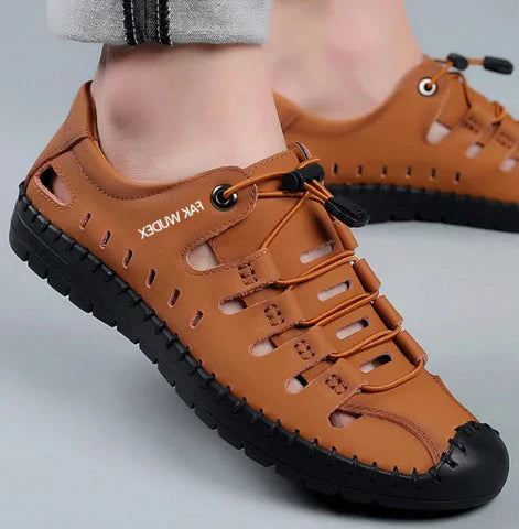 Will | Outdoor Aviator Leather Sandals with Wrapped Toe