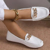 Kendal | Leather Slippers with Chunky Chain Details