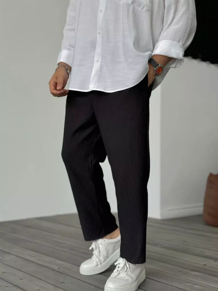 VALENTIN™ | Soft luxury men's trousers - Black / S