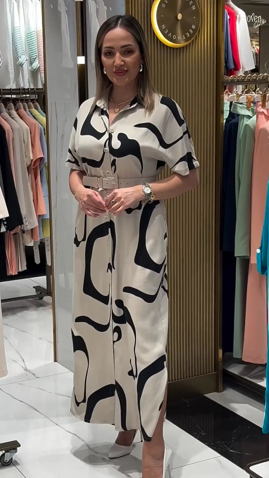 Marceline™ | Elegant Patterned Dress for Women